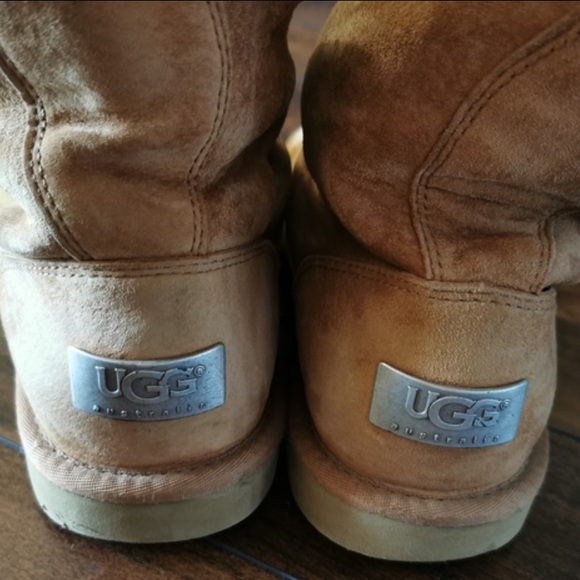 Ugg Australia Tan Lace Up Boots Size 7 - Picture 3 of 7